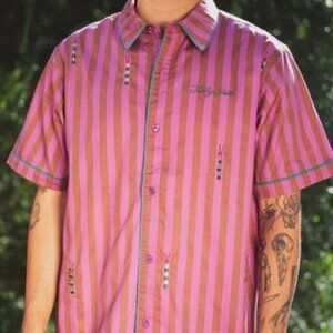 Teddy fresh caterpillar stripe shirt, size large